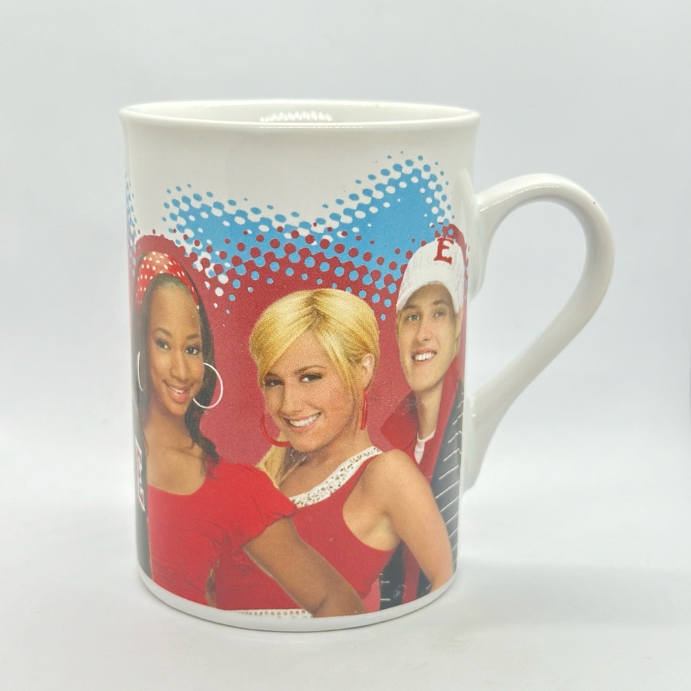 2008 Disney High School Musical Mug Cup w/ Troy, Gabriella, Sharpay, Ryan, Chad